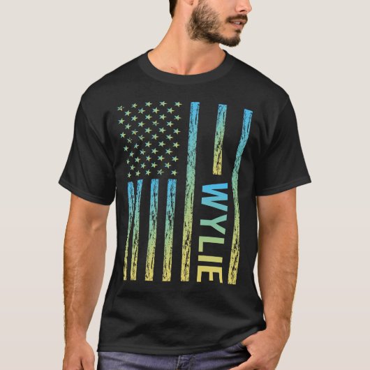 Blauw Gele Vlag - Wylie T-shirt (Voorkant)