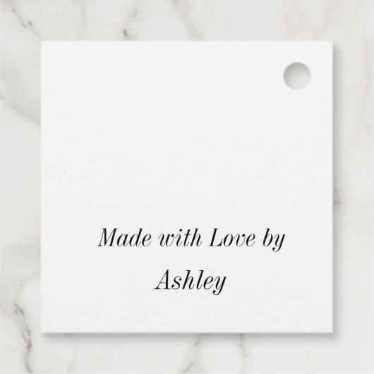 Blauw Gele Waterverf Regendruppels Kleurrijk Bedankjes Labels (Achterkant)