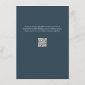 Blauw Gele Wildbloemen Elegante bruiloft receptie Informatiekaartje (Achterkant)