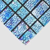 Blauw gelinkt Glas in lood-effect ontkoppeling Tissuepapier (Detail)