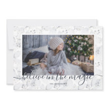 Blauw gelooft in de magische kerstkaarten