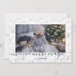 Blauw gelooft in de magische kerstkaarten feestdagenkaart