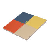 Blauw gelrood beige tegeltje (Zijkant)