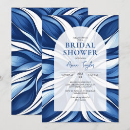 Blauw Geluk Organische Bruids Shower Kaart