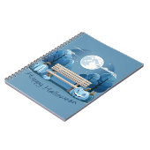 Blauw Gelukkig Halloween Notitieboek (Linkerzijde)