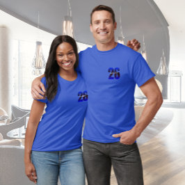 Blauw Gelukkig Nieuwjaar T-shirt