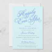 Blauw gelukkig ooit na Bridal Shower-uitvindingen Kaart (Voorkant)