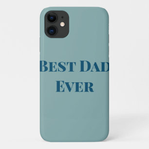 Blauw gelukkige vaderdag beste Papa ooit voeg teks Case-Mate iPhone Case