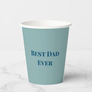 Blauw gelukkige vaderdag beste Papa ooit voeg teks Papieren Bekers