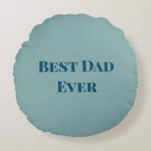Blauw gelukkige vaderdag beste papa ooit voeg teks rond kussen