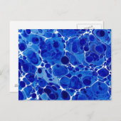 Blauw gemarmerd briefkaart (Voorkant / Achterkant)