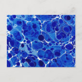 Blauw gemarmerd briefkaart (Voorkant)