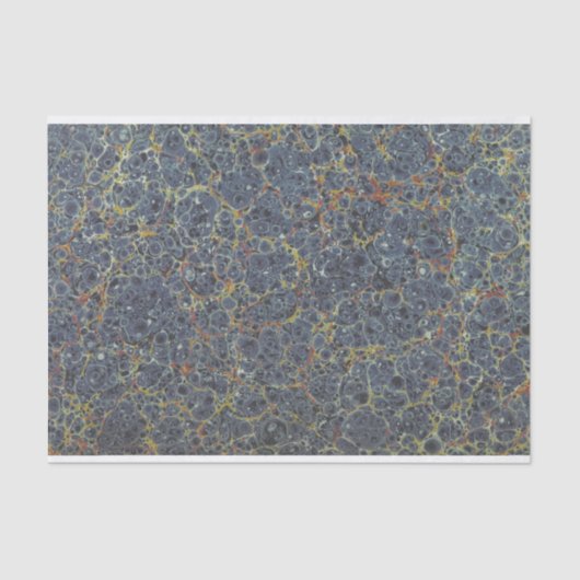 Blauw gemarmerd eindpapier tissuepapier (Voorkant)