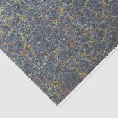 Blauw gemarmerd eindpapier tissuepapier (Detail)