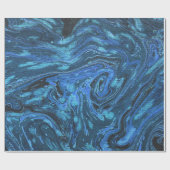 Blauw gemarmerd papier Abstracte cadeauverpakking (Vlak)