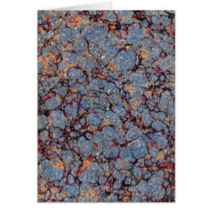 Blauw gemarmerd papier - Hartelijk dank voor uw ka