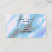 Blauw gemarmerde abstracte achtergrond voor in de visitekaartje (Achterkant)