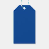 Blauw gemarmerde abstracte ruimte bedankt cadeaulabel (Achterkant)