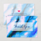 Blauw gemarmerde buiten ruimte Abstracte partij da Kaart (Voorkant / Achterkant)