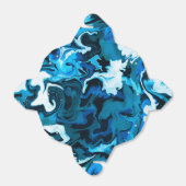 Blauw gemarmerde penseelstreken Handgemaakte kunst Bedankdoosjes (Uitgevouwen)