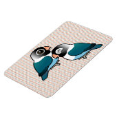 Blauw Gemaskerd Lovebird Schattig Paar Magneet (Linkerzijde)