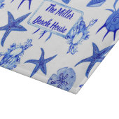 Blauw, gemengd patroon-aangepaste naam van zeesche snijplank (Hoek)