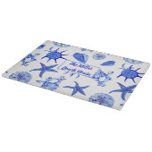 Blauw, gemengd patroon-aangepaste naam van zeesche snijplank (Hoek)