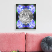 Blauw Gentiaan Bloem Frame Maak Je Eigen Foto Canvas Afdruk (Insitu (Woonkamer))