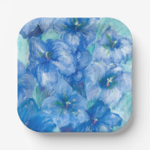 Blauw Gentian Flowers schilderen