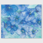 Blauw Gentian-schilderij Cadeaupapier (Vlak)