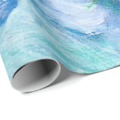 Blauw Gentian-schilderij Cadeaupapier (Rol Hoek)