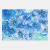 Blauw Gentian-schilderij Inpakpapier Vel (Voorkant)