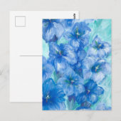 Blauw Gentian Wildflower schilderen Briefkaart (Voorkant / Achterkant)