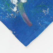 Blauw Gentian Wildflower schilderen Fleece Deken (Hoek)