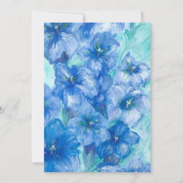 Blauw Gentian Wildflower schilderen Kaart