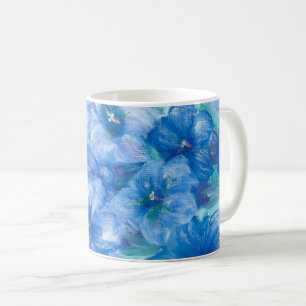 Blauw Gentian Wildflower schilderen Koffiemok