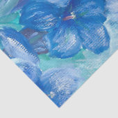 Blauw Gentian Wildflower schilderen Tissuepapier (Detail)