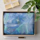 Blauw Gentian Wildflower schilderen Tissuepapier (Geschenk)