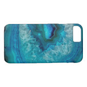 blauw Geode Gemstone Hoesje (Achterkant (Horizontaal))