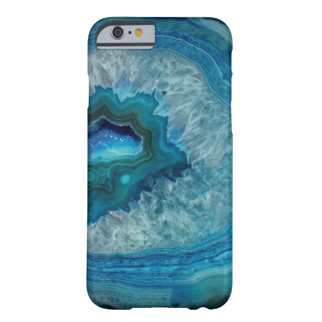  blauw Geode Gemstone Hoesje (Achterkant)