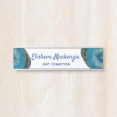Blauw Geode Kantoor Deur Bord Naamplaat (Voorkant)