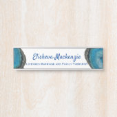 Blauw geode kantoor deur bord naamplaat (Voorkant)