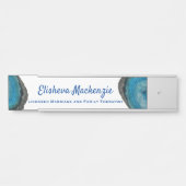 Blauw geode kantoor deur bord naamplaat (Voorkant)