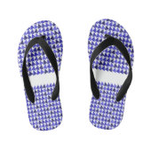 Blauw geometrie driehoek patroon Gepersonaliseerde Kinder Teenslippers (Voetbed)