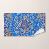Blauw geometrisch antiek Perzisch midden-eeuws pat Bad Handdoek (Handdoek)