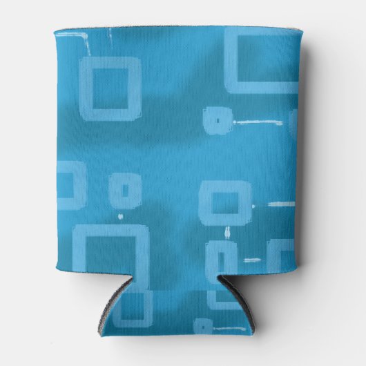 Blauw geometrisch blikjeskoeler (Voorkant)