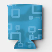 Blauw geometrisch blikjeskoeler (Achterkant)