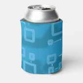 Blauw geometrisch blikjeskoeler (Blikje Achterkant)