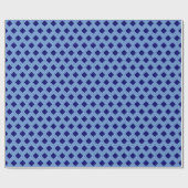 Blauw geometrisch eenvoudig cadeaupapier (Vlak)