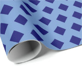 Blauw geometrisch eenvoudig cadeaupapier (Rol Hoek)